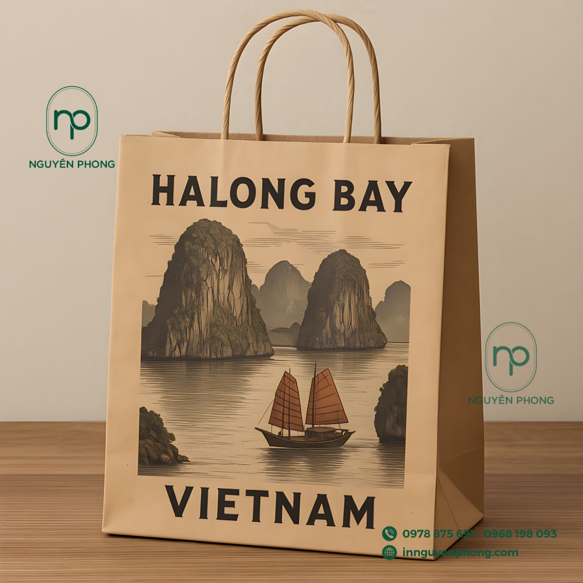 Túi giấy in hình ảnh địa danh
